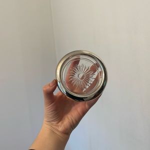 Crystal Glass Coasters/Ash Trays Set of 4